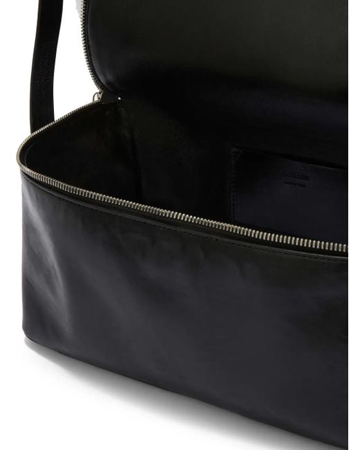 Jil Sander Black Medium Leather Shoulder Bag for men