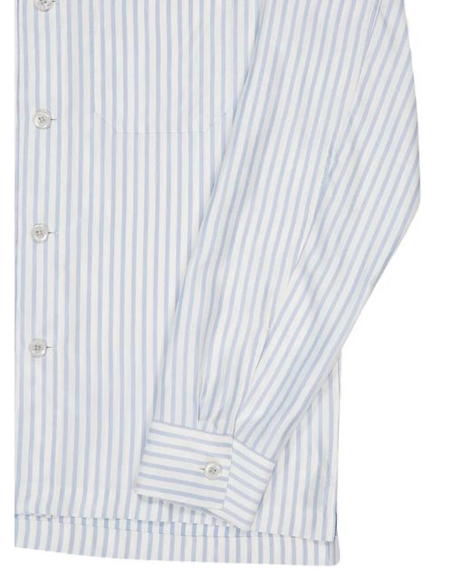 Tom Ford White Striped Chest-Pocket Shirt for men