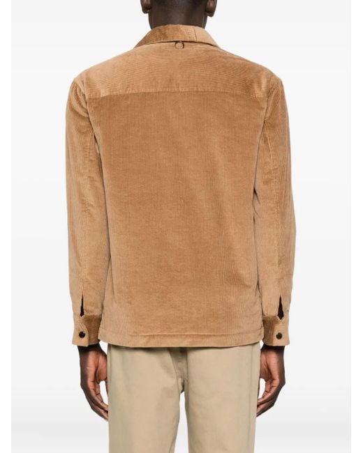 メンズ Paolo Pecora Corduroy Shirt Jacket Natural