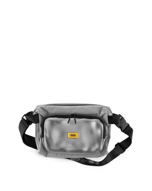 Crash Baggage Gray Soft Dented-Effect Belt Bag