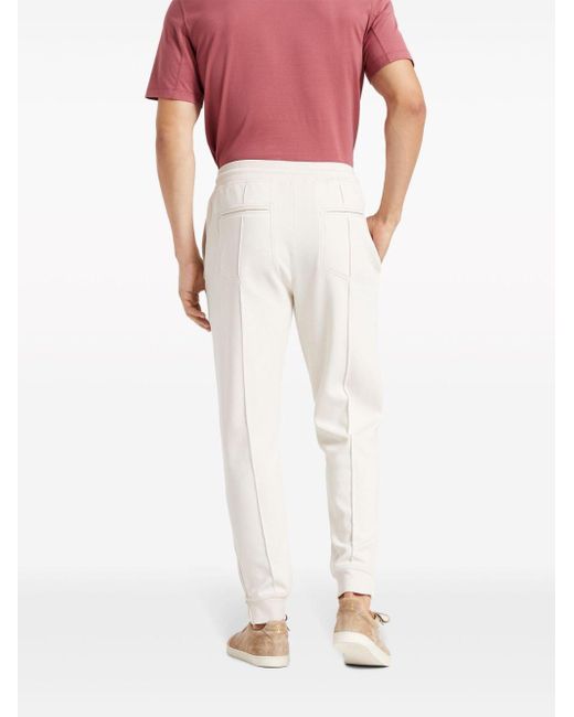 Pantalon fuselé à lien de resserrage Brunello Cucinelli pour homme en coloris White