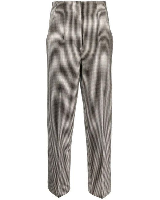Circolo 1901 Gray Cropped Straight-Leg Trousers