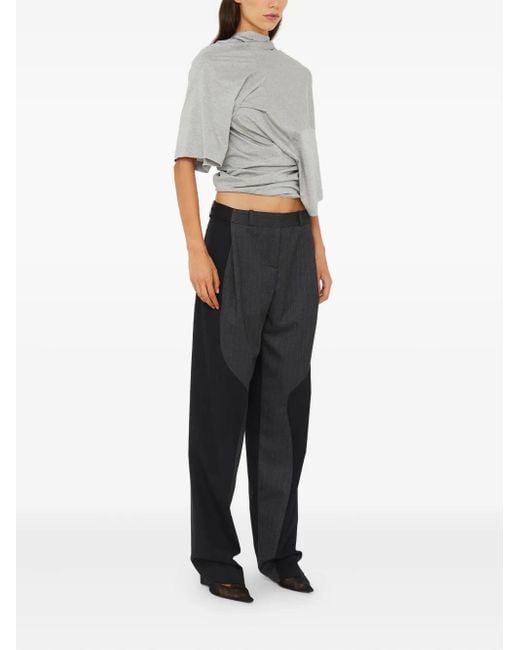 Christopher Esber Gray Distort Draped T-Shirt