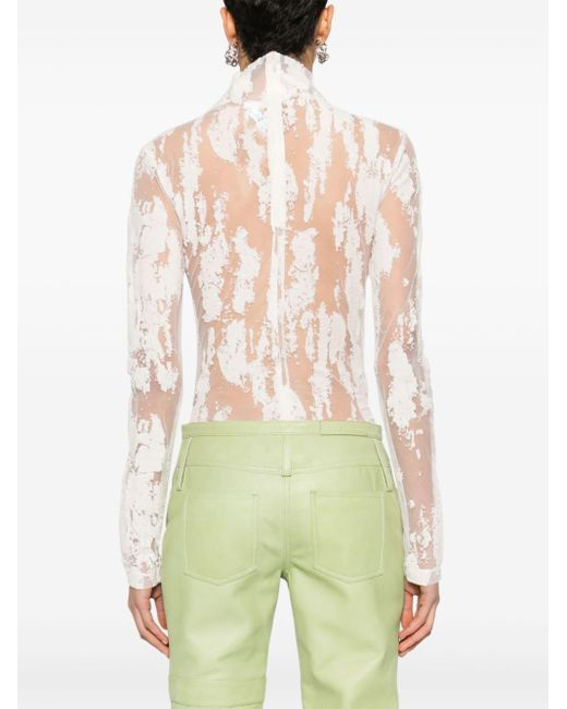 Acne Green Logo-patch Leather Trousers