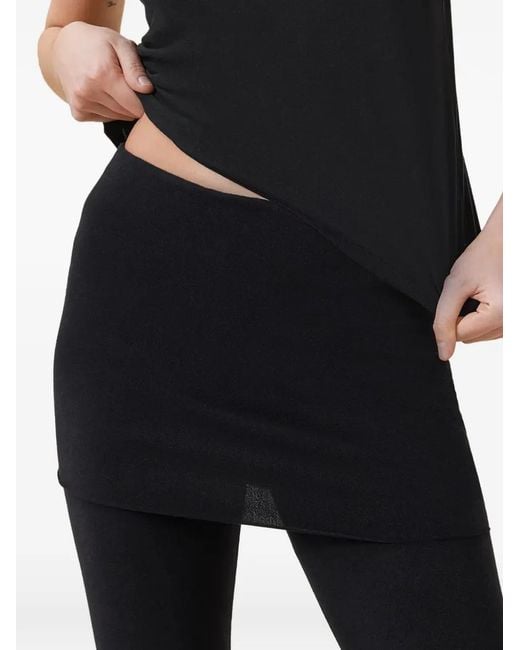 AllSaints Black Layered-Design Trousers