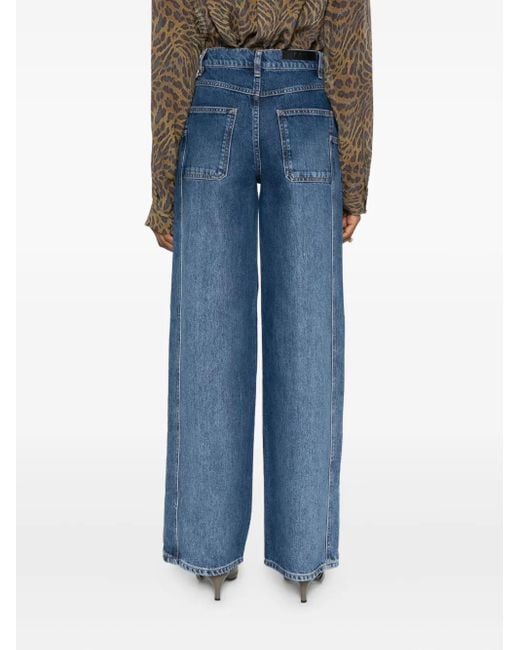 Jeans Con Design A Inserti di IRO in Blue