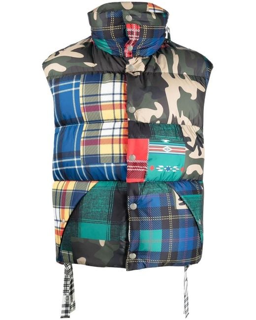 Chaleco Con Motivo Patchwork Khrisjoy de hombre de color Blue