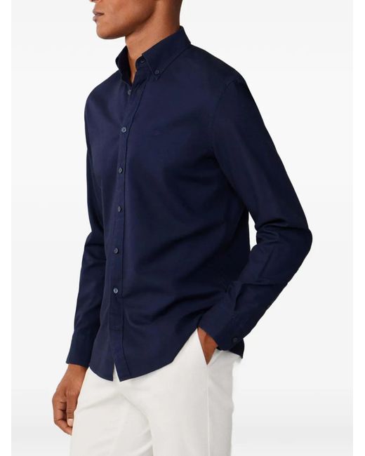 Hackett Blue Garment-Dyed Shirt for men