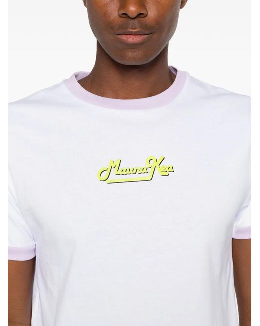 Mauna Kea White Logo-Print T-Shirt for men
