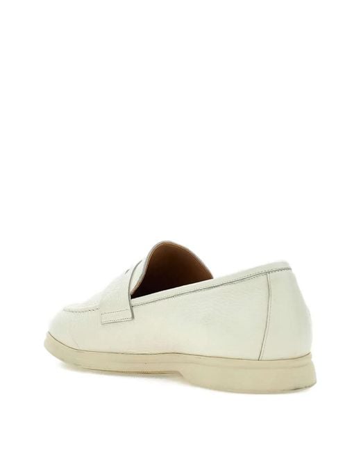 Duca Degli Abruzzi White Leather Loafers for men