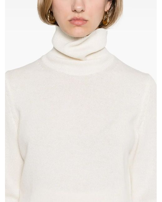 Theory White Fld Ovr Ls Tneck.Cas