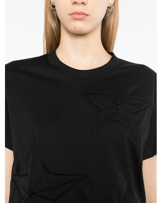 Noir Kei Ninomiya Black Star-Patch T-Shirt