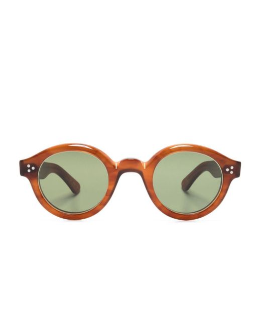 Lesca Brown Corbs Round-frame Sunglasses