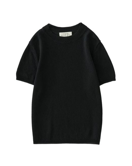 Studio Nicholson Black Seren Ribbed Top