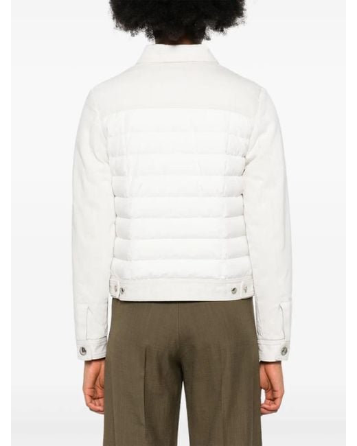Moorer White Petunia Padded Jacket