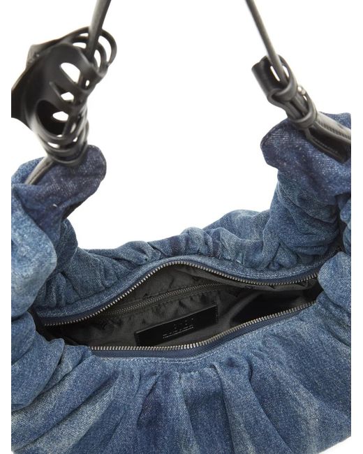 DIESEL Blue Grab-D Hobo L Tote Bag