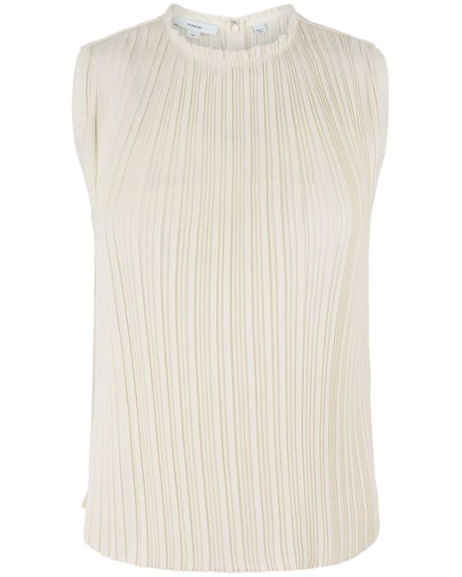 Vince Natural Pleated Shell Top