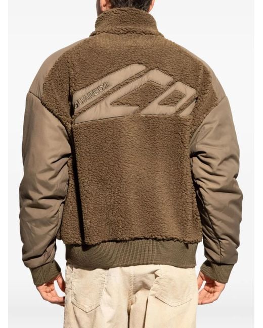 メンズ DSquared² テディベアパネル ボンバージャケット Brown