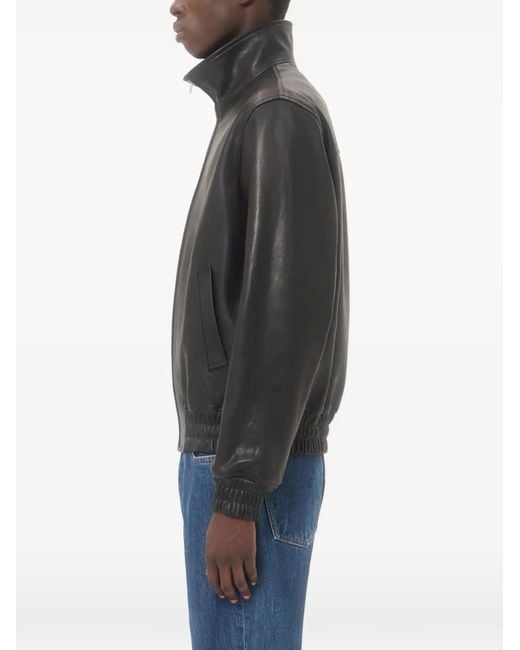 Valentino Garavani Black Leather Jacket for men
