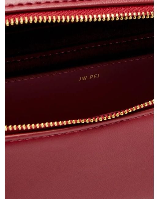Bolso de hombro con cremallera JW PEI de color Red