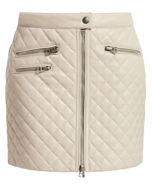 Tom Ford Natural Diamond-quilted Leather Miniskirt