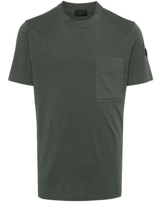 Moncler Green Logo-appliqué T-shirt for men