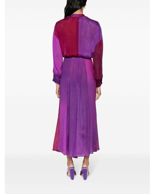 Forte Forte Purple Seidenkleid mit Farbverlauf