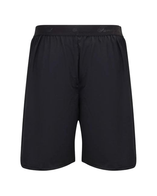 FAMILY FIRST Blue Logo-Waistband Shorts for men