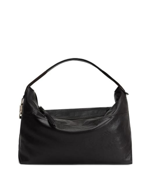 Lemaire Black Berlingot Leather Zip Shoulder Bag