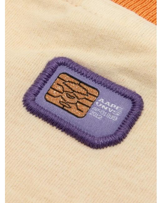 Aape By A Bathing Ape Orange Short-Sleeve Side-Tie T-Shirt