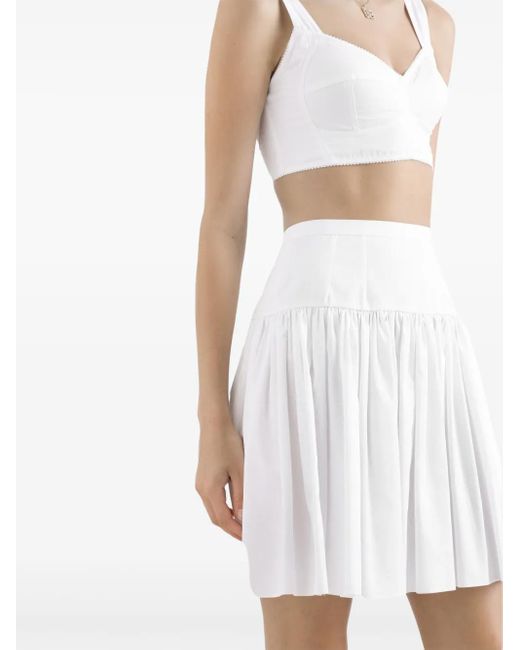 Dolce & Gabbana フレア ミニスカート White