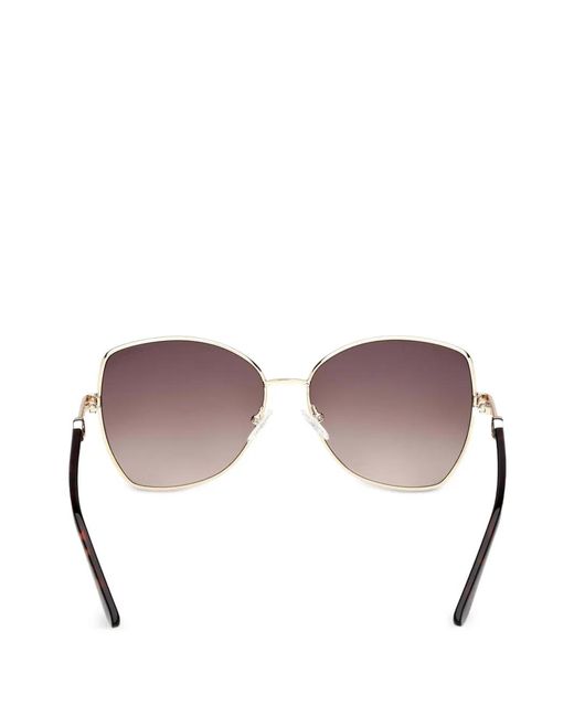 Guess Purple Geometric-Frame Sunglasses