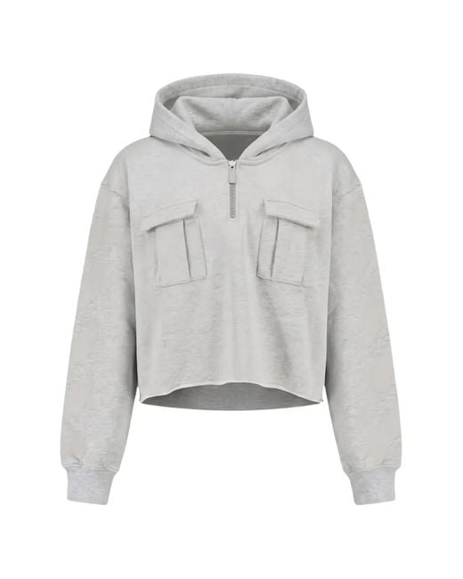Off-White c/o Virgil Abloh Gray Graphic-Print Hoodie