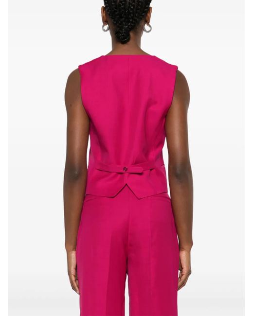 P.A.R.O.S.H. Pink V-Neck Waistcoat