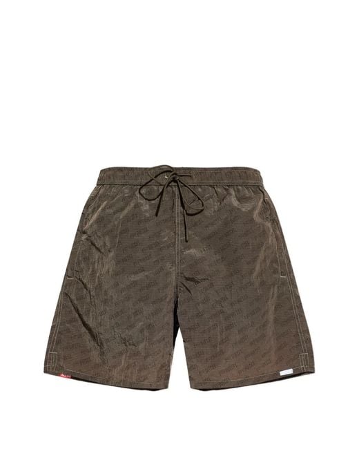 DIESEL Gray Sport-41-Utlt Swim Shorts for men