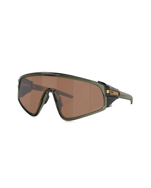 Oakley Green Latch Panel Shield-Frame Sunglasses