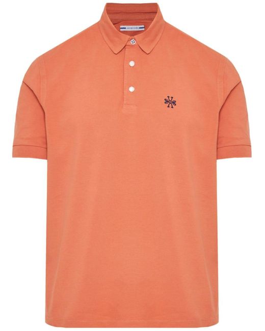 Jacob Cohen Poloshirt Met Geborduurd Logo in het Orange voor heren