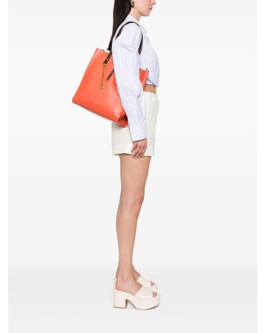 Liu Jo Red Logo-Print Tote Bag