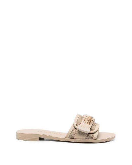Guess Natural Touch-Strap Logo-Plaque Slides