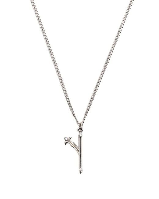 Emanuele Bicocchi Metallic Alphabet Pendant Necklace