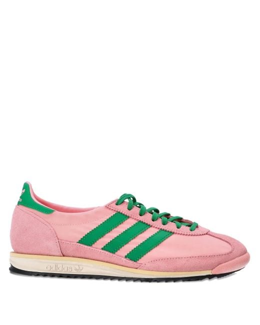 Adidas Pink Sl 72 Og 3-Stripes Suede Sneakers