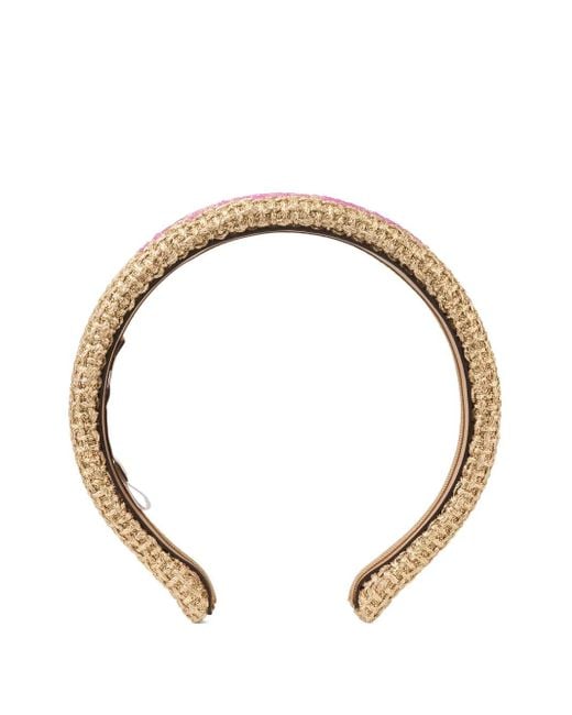 Jimmy Choo Metallic Logo-Script Headband