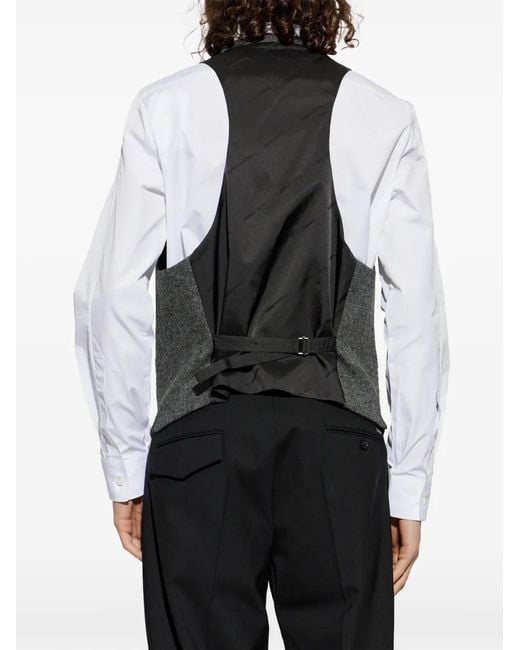 DSquared² Gray Wool Vest for men