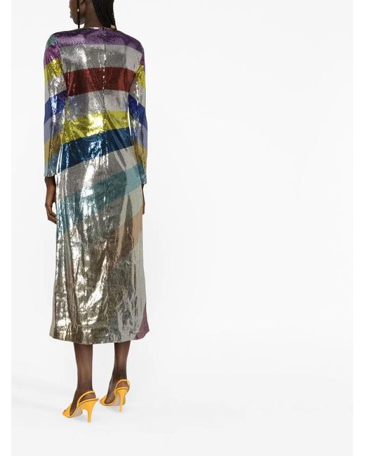 LaDoubleJ Metallic Supremes Swing Midi Dress
