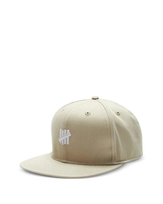 Undefeated White Five-Strike Strapback Cap for men
