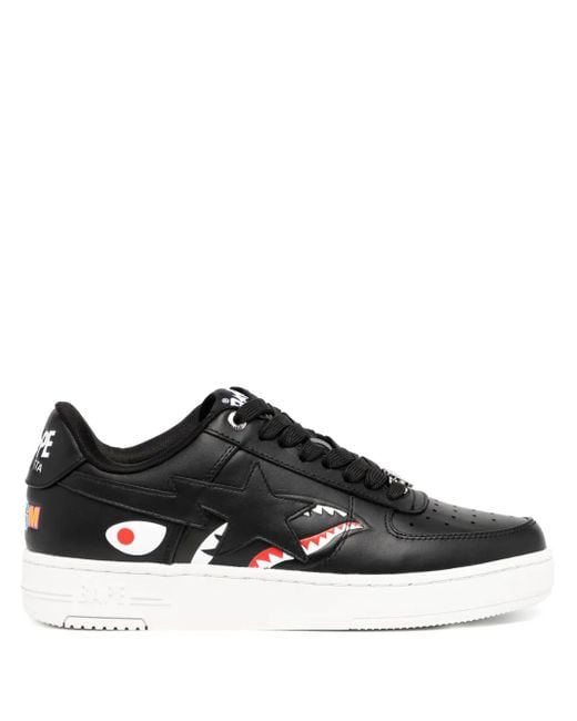 A Bathing Ape Black Sta Shark M2 Sneakers for men
