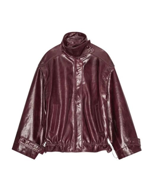 Remain Red High-Neck Drawstring Jacket