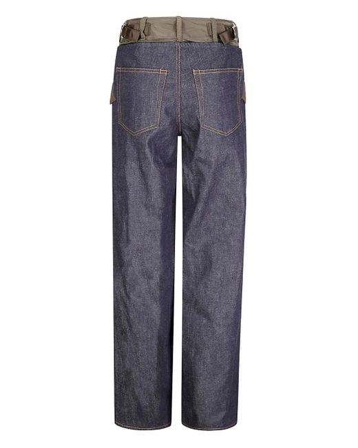 Sacai Blue Patch-Pocket Denim Jeans