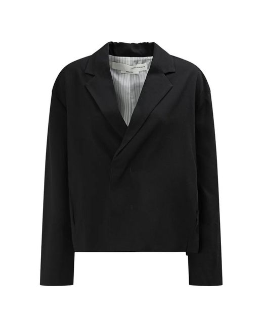 Isabel Benenato Black Notched-Lapel Button-Vent Jacket