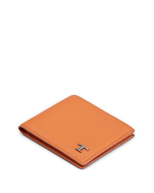 Portefeuille pliant à plaque logo Tod's pour homme en coloris Orange
